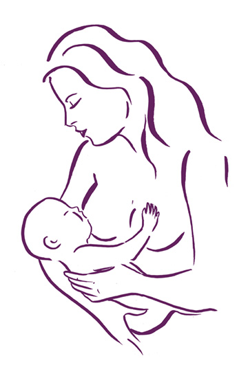 Illustration: Stillende Mutter.